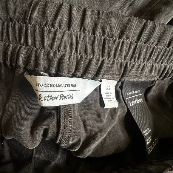 & Other Stories Wide Leg Elastic Waistband Pant 4 - Picture 5 of 5